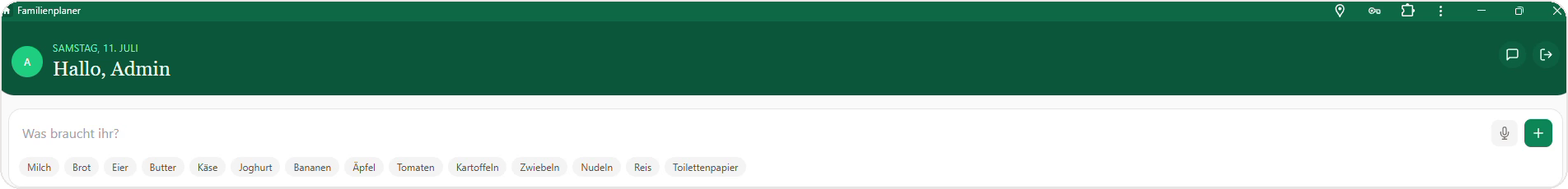 Einkaufsliste in der App