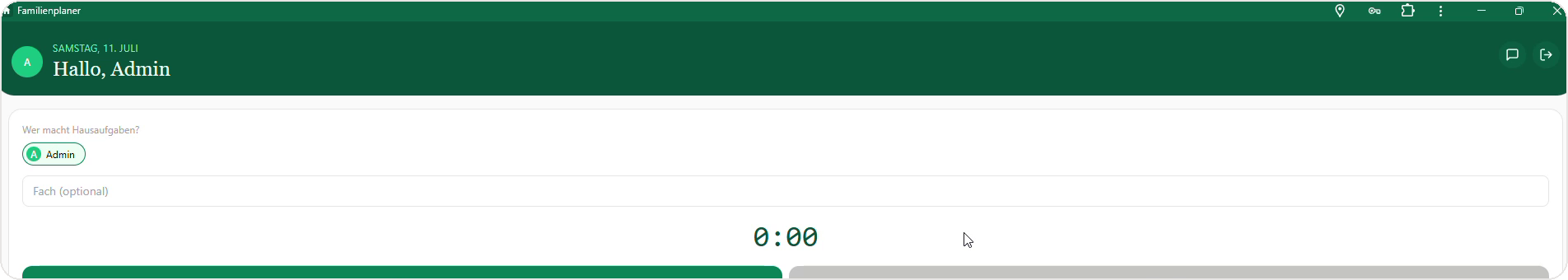 Hausaufgaben-Timer in der App